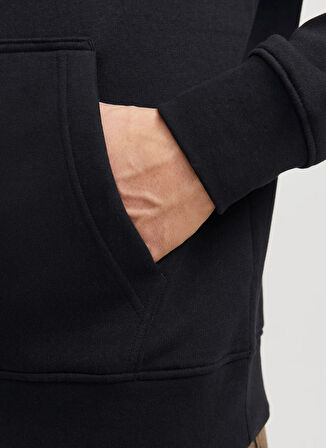 Jack & Jones Kapüşon Yaka Siyah Erkek Sweatshırt JORVESTERBRO BLOCK SWEAT HOOD STYD