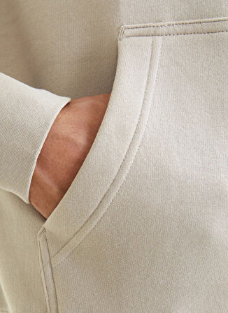Jack & Jones Kapüşon Yaka Bej Erkek Sweatshırt JORVESTERBRO BLOCK SWEAT HOOD STYD