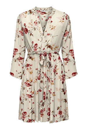 ONLCLEMMENTINE LIFE 3/4 DRESS WVN NOOS KREM
