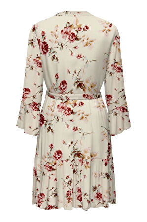 ONLCLEMMENTINE LIFE 3/4 DRESS WVN NOOS KREM