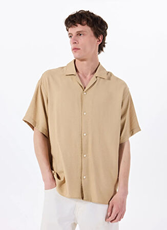 Jack & Jones Rahat Bej Erkek Gömlek 12269086_JJEURBAN EDGE RESORT SHIRT