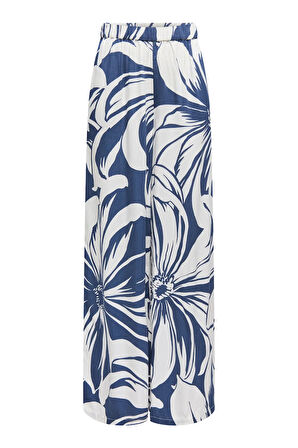 Only Kadın Onlmılly Rahat Kesim Beli Lastikli Desenli Pantolon 15347453 Lacivert