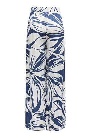 Only Kadın Onlmılly Rahat Kesim Beli Lastikli Desenli Pantolon 15347453 Lacivert