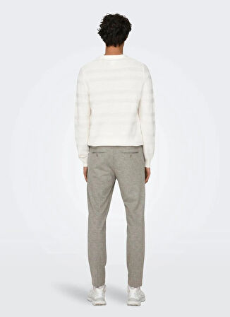 Only & Sons Normal Bel Dar Paça Gri Erkek Pantolon ONSMARK SLIM CHECK 020919 PANT NOOS