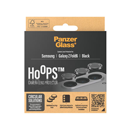 PanzerGlass Hoops Samsung Galaxy Z Fold6 Siyah Kamera Lens Koruyucu