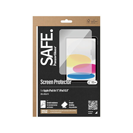 SAFE. by PanzerGlass Screen Protector iPad Air 11'' (2024) | iPad 10.9'' | Ultra-Wide Fit