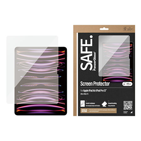 SAFE. by PanzerGlass Screen Protector iPad Pro 13 inç | iPad Air | Ultra-Wide Fit