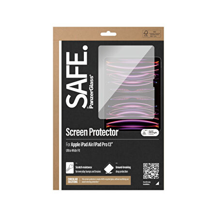 SAFE. by PanzerGlass Screen Protector iPad Pro 13 inç | iPad Air | Ultra-Wide Fit