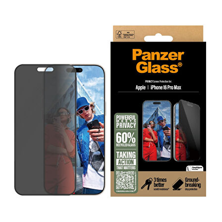 PanzerGlass iPhone 16 Pro Max Privacy UWF Ekran Koruyucu