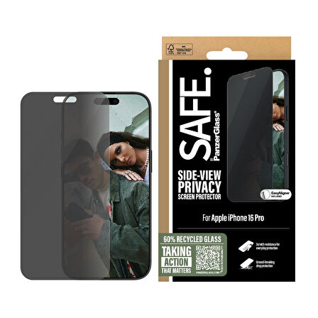 SAFE. by PanzerGlass iPhone 16 Pro Privacy UWF Ekran Koruyucu