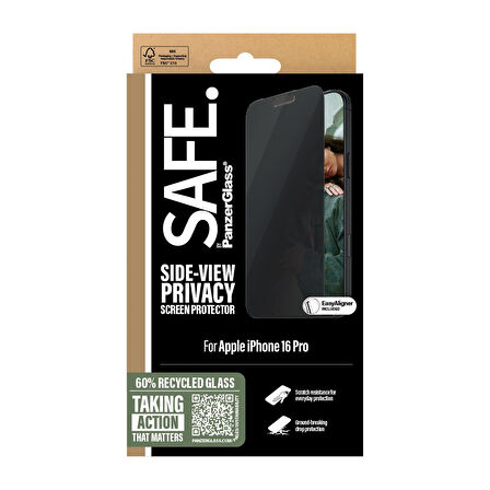 SAFE. by PanzerGlass iPhone 16 Pro Privacy UWF Ekran Koruyucu