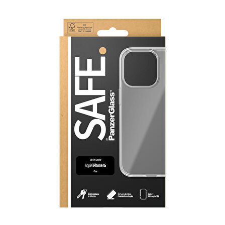 SAFE. by PanzerGlass iPhone 16 Pro TPU Şeffaf Kılıf