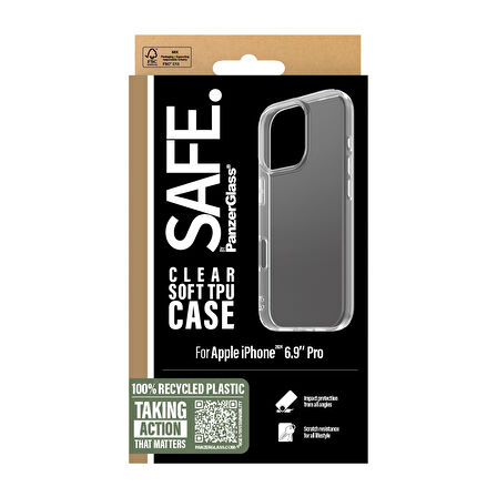 SAFE. by PanzerGlass iPhone 16 Pro Max TPU Şeffaf Kılıf