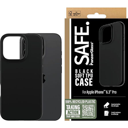 SAFE. by PanzerGlass iPhone 16 Pro TPU - Siyah Kılıf