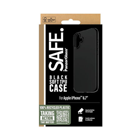 SAFE. by PanzerGlass iPhone 16 Plus TPU - Siyah Kılıf