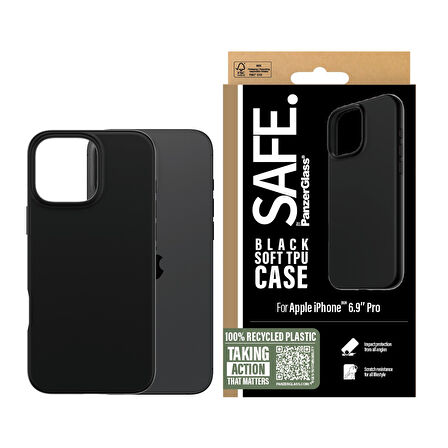 SAFE. by PanzerGlass iPhone 16 Pro Max TPU - Siyah Kılıf