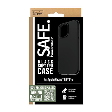 SAFE. by PanzerGlass iPhone 16 Pro Max TPU - Siyah Kılıf