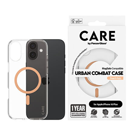 CARE by PanzerGlass iPhone 16 Plus Flagship Urban Combat MagSafe - Turuncu Kılıf