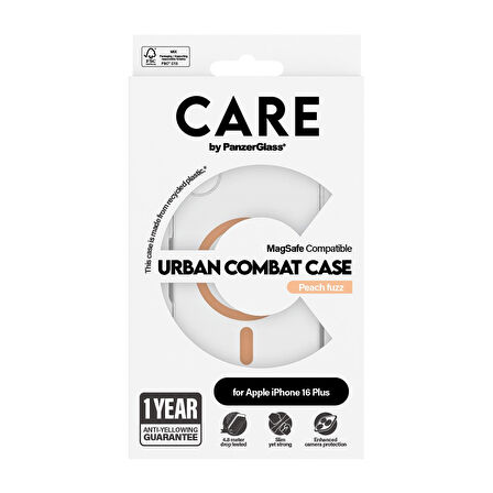 CARE by PanzerGlass iPhone 16 Plus Flagship Urban Combat MagSafe - Turuncu Kılıf