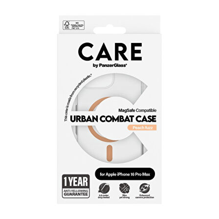 CARE by PanzerGlass iPhone 16 Pro Max Flagship Urban Combat MagSafe - Turuncu Kılıf