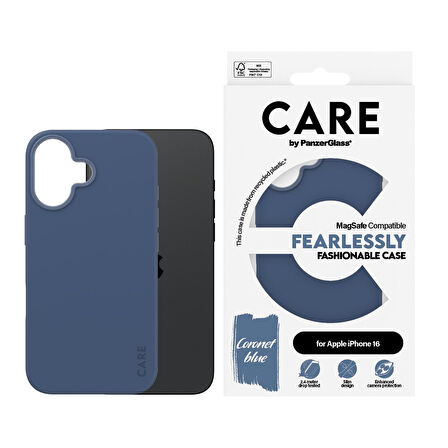 CARE by PanzerGlass iPhone 16 Fashionable MagSafe - Mavi Kılıf