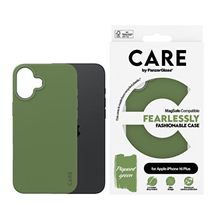 CARE by PanzerGlass iPhone 16 Plus Fashionable MagSafe - Yeşil Kılıf