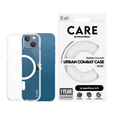 CARE by PanzerGlass® Amiral Serisi Urban Combat iPhone 14 | 13 Kılıf - Beyaz