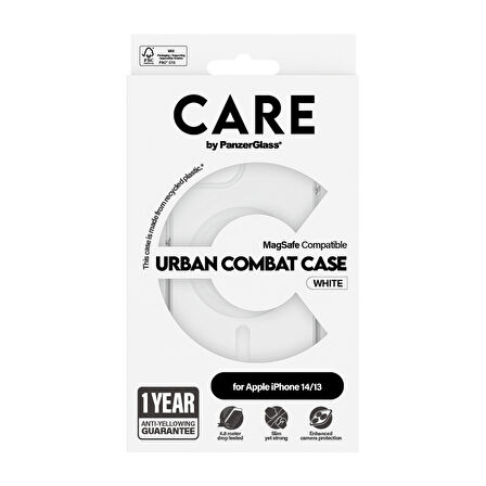 CARE by PanzerGlass® Amiral Serisi Urban Combat iPhone 14 | 13 Kılıf - Beyaz