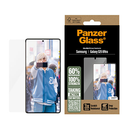 PanzerGlass Samsung Galaxy S25 Ultra | Ultra-Wide Fit Tam Koruma Çerçeve Aparatlı Ekran Koruyucu