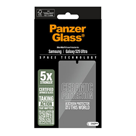 PanzerGlass Samsung Galaxy S25 Ultra-Wide Fit Tam Koruma Çerçeve Aparatlı Ekran Koruyucu