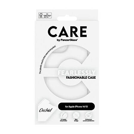 CARE by PanzerGlass® Moda Serisi Beyaz Orkide iPhone 13 | 14 Kılıf - Beyaz