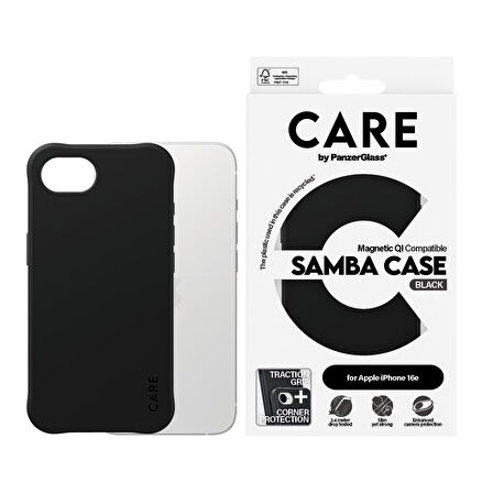 CARE by PanzerGlass iPhone 16e Fashionable MagSafe - Siyah Kılıf