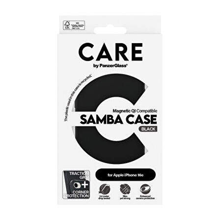CARE by PanzerGlass iPhone 16e Fashionable MagSafe - Siyah Kılıf