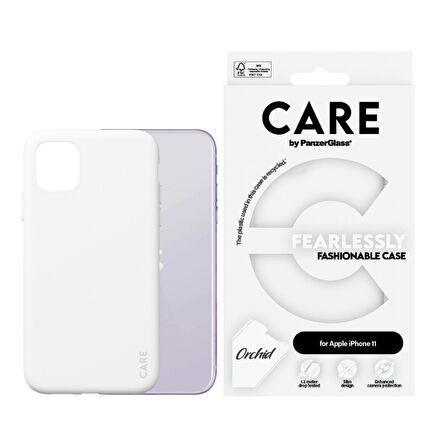 CARE by PanzerGlass® Moda Serisi Beyaz Orkide iPhone 11 Kılıf - Beyaz