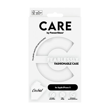 CARE by PanzerGlass® Moda Serisi Beyaz Orkide iPhone 11 Kılıf - Beyaz