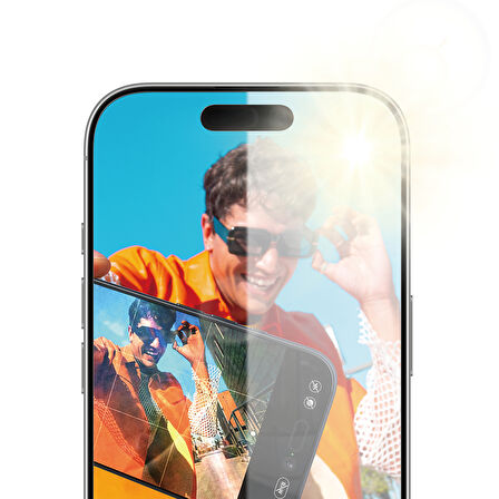 PanzerGlass iPhone Anti-Reflective Armor 17 | iPhone 16 Pro Çerçeve Aparatlı Armor Ekran Koruyucu