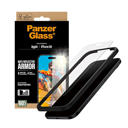 PanzerGlass® iPhone Air Yansıma Önleyici Armor Ekran Koruyucu | EasyAligner ile  