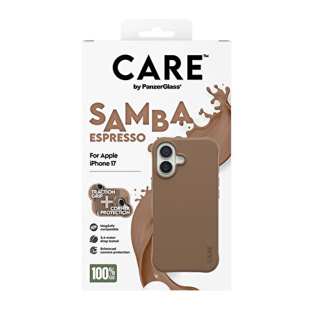 CARE by PanzerGlass® iPhone 17 Moda Kılıf Samba Espresso | MagSafe  