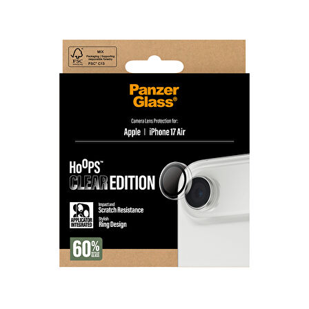 PanzerGlass Hoops iPhone Air Transparent Kamera Lens Koruyucu