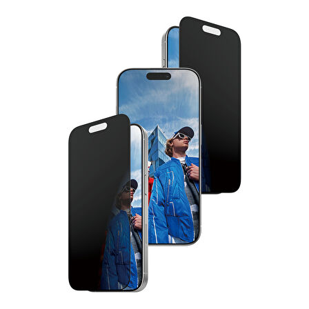 PanzerGlass iPhone 17 | iPhone 16 Pro | Ultra-Wide Fit Siyah Çerçeveli Gizli/Hayalet Ekran Koruyucu - Fast Fit Uygulama Aparatlı