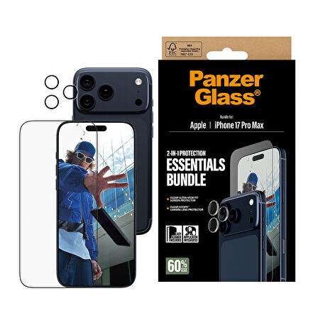 PanzerGlass® 2'si 1 Arada Paket iPhone 17 Pro Max