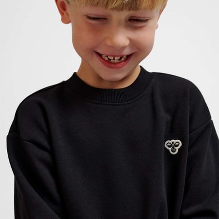 Hummel Loose Çocuk Siyah Sweatshirt