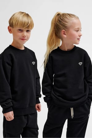 Hummel Pamuklu Loose Fit Bisiklet Yaka Sweat Unisex Çocuk SWEAT 232950-2001 SİYAH