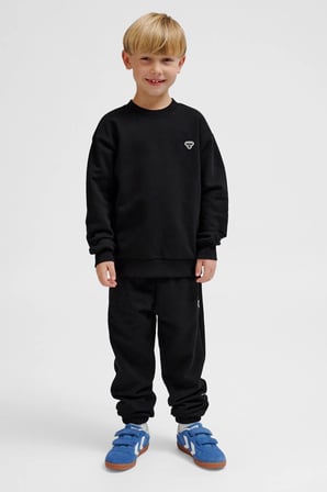 Hummel Pamuklu Loose Fit Bisiklet Yaka Sweat Unisex Çocuk SWEAT 232950-2001 SİYAH