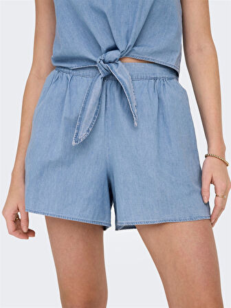 ONLNOVA AZURE YASMIN SHORTS PTM Kadın Mavi Şort - 15343206