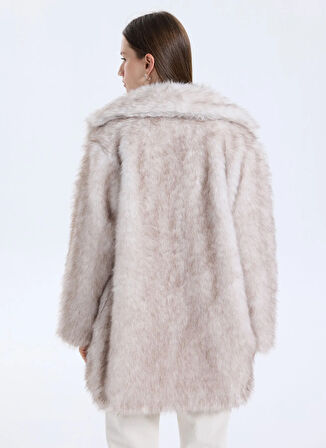 Only Krem Kadın Kaban ONLDAWN LIFE FAUX FUR COAT CC OTW