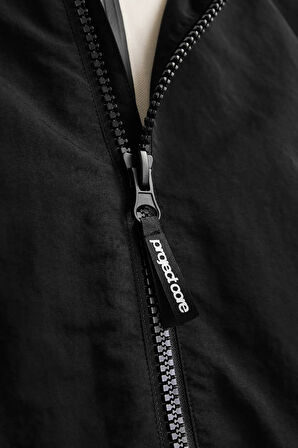 Jack & Jones Erkek Jcounıon Kapüşonlu Fermuarlı Ceket 12274049 Siyah