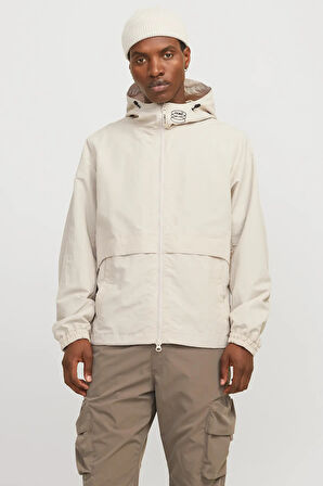 Jack & Jones Erkek Jcounıon Kapüşonlu Fermuarlı Ceket 12274049 Taş