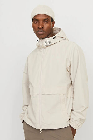 Jack & Jones Erkek Jcounıon Kapüşonlu Fermuarlı Ceket 12274049 Taş