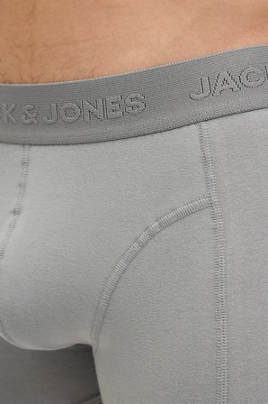 Jack & Jones Erkek Jacordınary 3'lü Boxer 12275575 Siyah-K.Gri